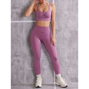 BO + TEE Mauve Sports Bra & Matching Body Contouring Leggings